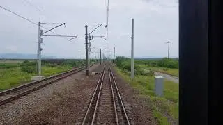 Passing Strabichovo station on board of the standard gauge IC Mukachevo - Budapest   2019/06