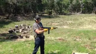 1928 A-1 Thompson sub machine gun 30 round mag dump in 2.48 seconds