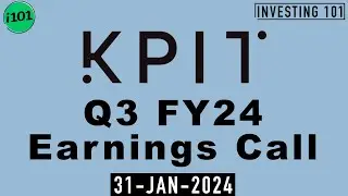 KPIT Technologies Q3 FY24 Earnings Call | KPIT Technologies Limited FY24 Q3 Results