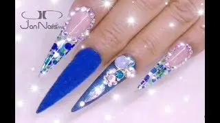 💅 COLABORACION LORENA RODRIGUEZ/ UÑAS XL, # efecto velvet #tecnica rusa