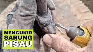 Cara membuat sarung pisau ukiran dari kayu sonokeling