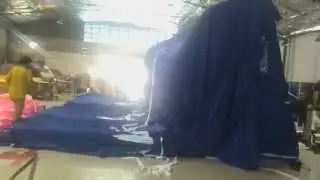 processing of inflation  for the sealed tent