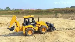 JCB & Mahindra Tractor Rescue Mission 💛 | Rickshaw Stuck in Mud Cartoon | Kids Learning Video