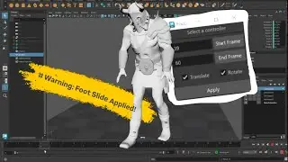 Demo Foot Slide Tool ll Python scripting in Maya