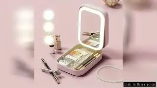 LED Mirror Makeup Storage Box Portable Travel Makeup Case Cosmetic Bag Large-capacity Make Up Storag