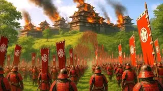 1000 Takeda Samurai vs 1000 Oda Samurai in Mountain Stronghold | Mount & Blade 2 Bannerlord