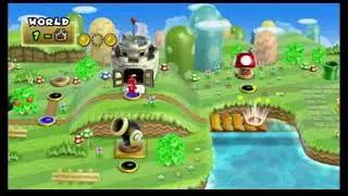 닌텐도 Wii [뉴 슈퍼마리오 브라더스 Wii] 2화 쿠파 주니어가 피치공주를 납치해갔어요!!! 마리오!! 어서 공주를 구해야해!!