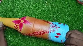 Wastage glass bottle art design ideas . Home decoration ideas .  Very beautiful design ideas .