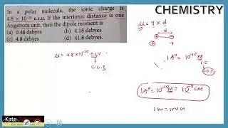 Dipole Moment and its unit conversion | SI Unit | CGS Unit | neet