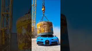 Bugatti under the press 😯 #ai #shorts 🚗🚗