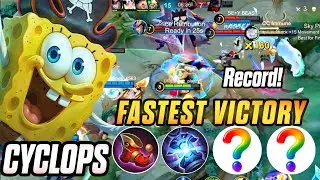 RECORD! Enemies Almost Reported Me For Fastest Victory with CYCLOPS Insane Damage - MLBB