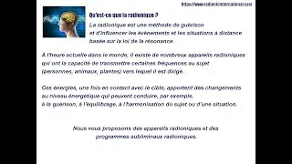 Appareils radioniques