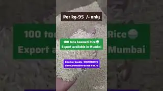 Basmati Rice Export || Mumbai