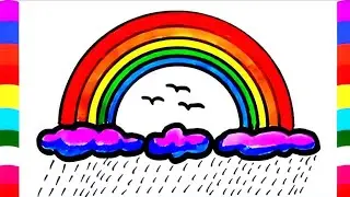 How to Draw a Cute Rainbow Bird | Easy Drawing for Kids