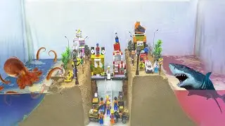Double Dam Failure Sea Monster Combat Lego City - Dam Breach Experiment