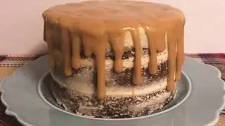Kahlua Coffee Cake with Caramel