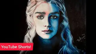 Painting Emilia Clarke Mother of Dragons Game of Thrones Youtube  Shorts #youtubeshorts #shorts