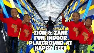 Pure Joy! Fun Indoor Playground At Happy Feet With Zion & Zane