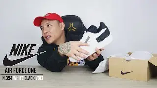 Unboxly| Nike Airforce 1 N.354 White Black Volt Review