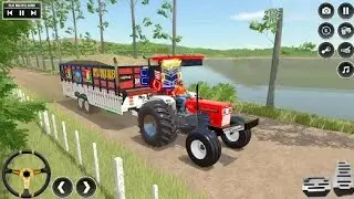 Tractor trolley game real construction game 2026Unloading trolley and truck