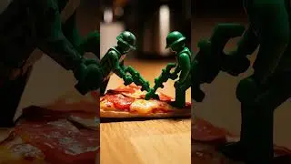 Крошечные солдатики устроили битву за пиццу🍕💥