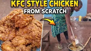 KFC Style Fried Chicken From Scratch | Village Cooking Crispy Chicken & Chips