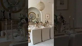 Easter tablescape #springdecorideas #easterdecoration #easter #neutralhomedecor