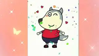 How To A Cute Easy Wolfoo Cartoon  For Kids And Toddler 