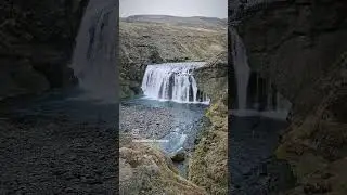 Natural, rugged beauty 🇮🇸 #shorts #iceland #hiking #waterfall #vacation #natural #beautiful #travel
