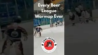 Every Beer League Warmup Ever 💀 #shorts #hockey #goalie #goalieguru #viral
