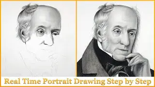 How to Draw William Wordsworth - Real Time Portrait Drawing: A Step by Step Sketching Guide!