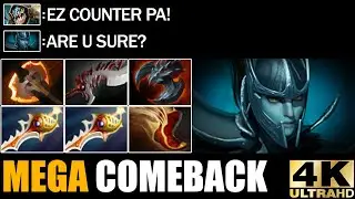 Insane Crit God Pa 2X Divine Rapier Defend Mega Creeps - Epic Comeback Dota 2 Pro Rank Gameplay