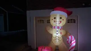 Review of ASTEROUTDOOR 8FT Christmas Inflatable Decorations Gingerbread Man with Santa Hat