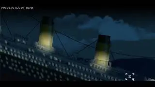 Sinking the Titanic in Floating Sandbox (the song is sleeping sun by nightwish)
