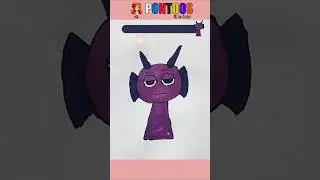 How to draw purple sprunki step by step #easydrawings #sprunki #youtubeshorts #shorts #trending