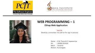 Task 04 | EShop Project | Web Programming 01 | Java Institute