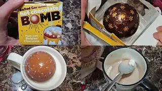 Salted Caramel Hot Chocolate Bomb Made with Belgian Chocolate and Marshmallows Taste Test Review