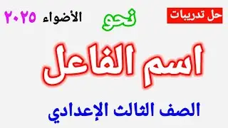 # حل تدريبات اسم الفاعل# الأضواء # ٣/ع ٢٠٢٥