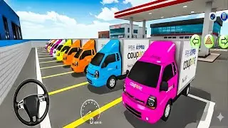 All New Unlimited Colourful Truck Car 🚕 Collect The Parking Gass Pump Driving Class Game-3D Simulato