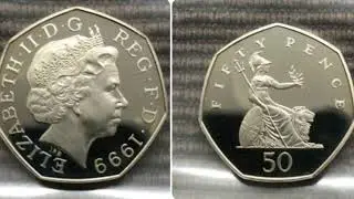 UK 1999 50 Pence Coin VALUE + REVIEW