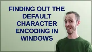Finding out the default character encoding in Windows