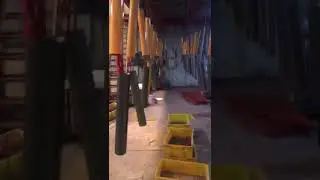 To share with you the painting session of the rollers  #conveyor #roller