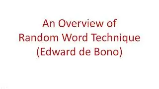 An Overview of the Random Word Technique