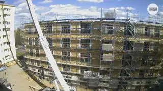 Zeitraffer - Modulbau-Baustelle Berlin 5-geschossiges MFH | Modulbau Lingen