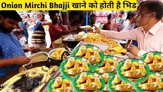 Famous Onion Mirchi Bhajji, Pakoda & Bonda-Heavy Rush for Evening Breakfast at Hyderabad Street Food