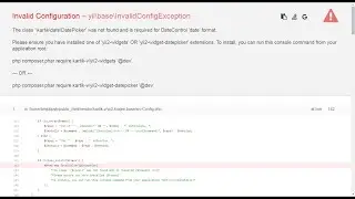 The class kartikdateDatePicker was not found and is required for DateControl date format