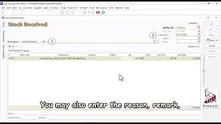 SQL Stock - Manually Increase Stock Quantity via Stock Receive