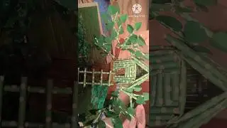 tree house using paper straws | easy school project| evs project diy using cardboard
