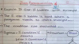 If Else If Ladder in Java Explained | Syntax, Flowchart & Example for Beginners 🚀 | In Hindi 