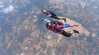 3 way head up #skydiving #freefall 